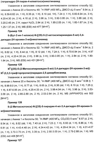 Новые производные n-(8-гетероарилтетрагидронафталин-2-ил)-или n-(5-гетероарилхроман-3-ил)-карбоксамида для лечения боли (патент 2460730)