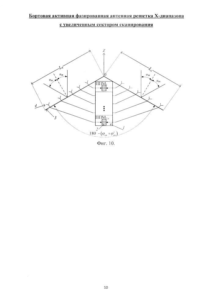 Бортовая активная фазированная антенная решетка х-диапазона с увеличенным сектором сканирования (патент 2650832)
