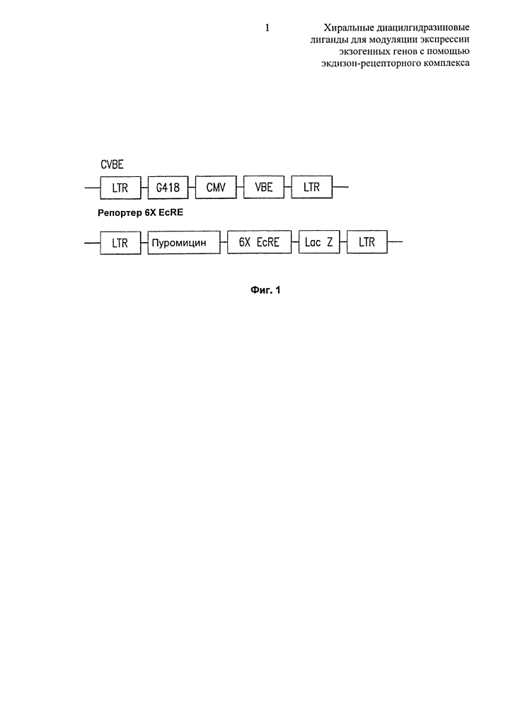 Хиральные диацилгидразиновые лиганды для модуляции экспрессии экзогенных генов с помощью экдизон-рецепторного комплекса (патент 2640807)