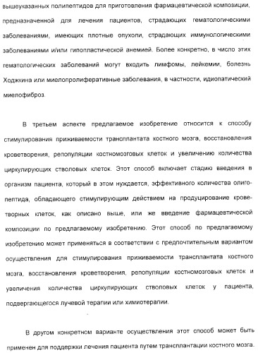 Олигопептиды остеогенного роста как стимуляторы кроветворения (патент 2310468)