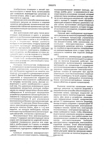 Способ нанесения многоцветного рисунка на полотна и изделия (патент 2002870)