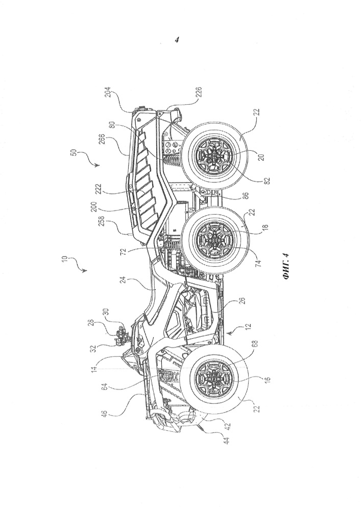 Транспортное средство повышенной проходимости, имеющее шесть колес (патент 2668019)