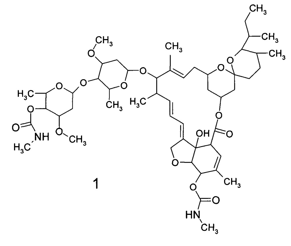 4"-о,5-о-ди(метилкарбамат)ивермектина, способ его получения и антипаразитарное средство на его основе (патент 2627277)