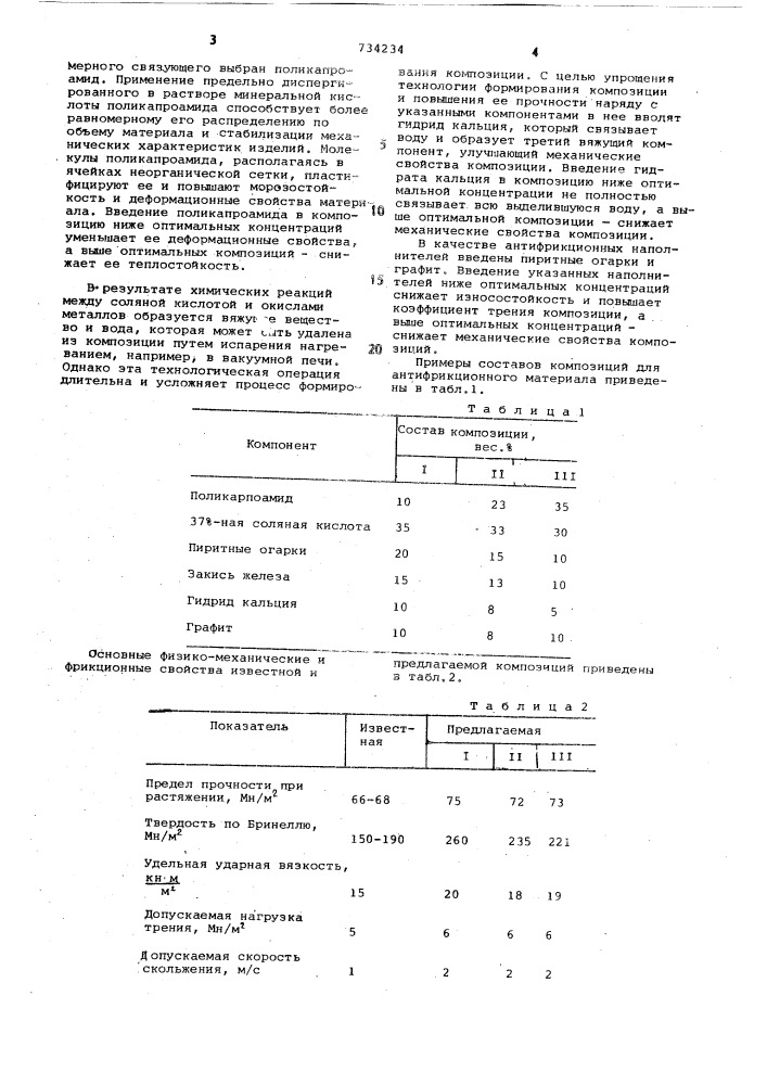 Антифрикционная композиция (патент 734234)