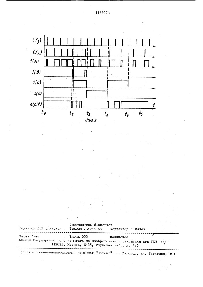 Частотно-фазовый дискриминатор (патент 1589373)