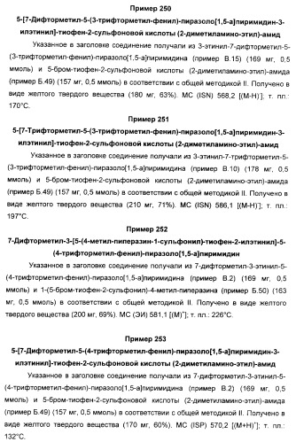 Производные ацетиленил-пиразоло-пиримидина в качестве антагонистов mglur2 (патент 2412943)