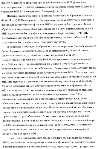 Способы упаковки олигонуклеотидов в вирусоподобные частицы рнк-содержащих бактериофагов (патент 2476595)