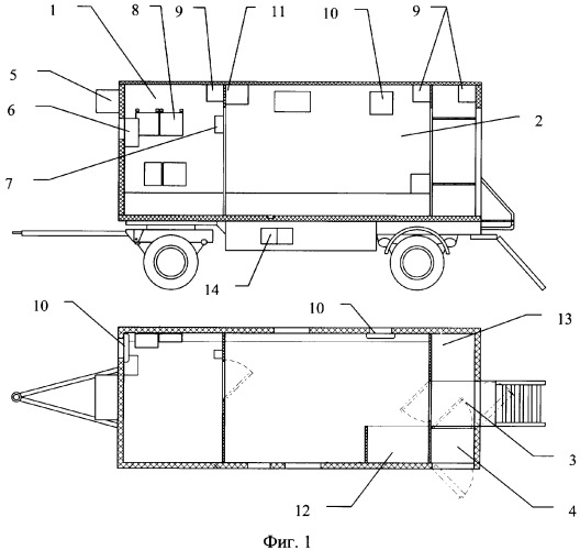Мобильная станция для обслуживания химического лазера, размещенного на передвижном носителе (патент 2350491)