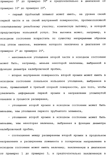 Реализуемое при помощи пластического расширения герметичное трубное соединение с одним или несколькими исходными локальными утолщениями материала (патент 2334907)