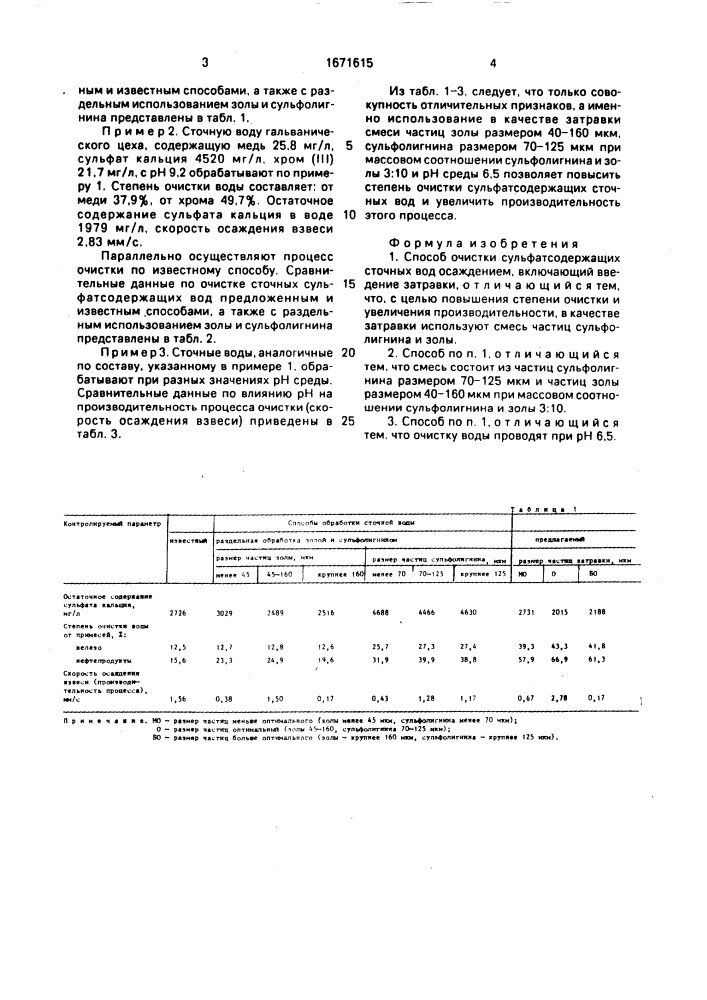 Способ очистки сульфатсодержащих сточных вод (патент 1671615)