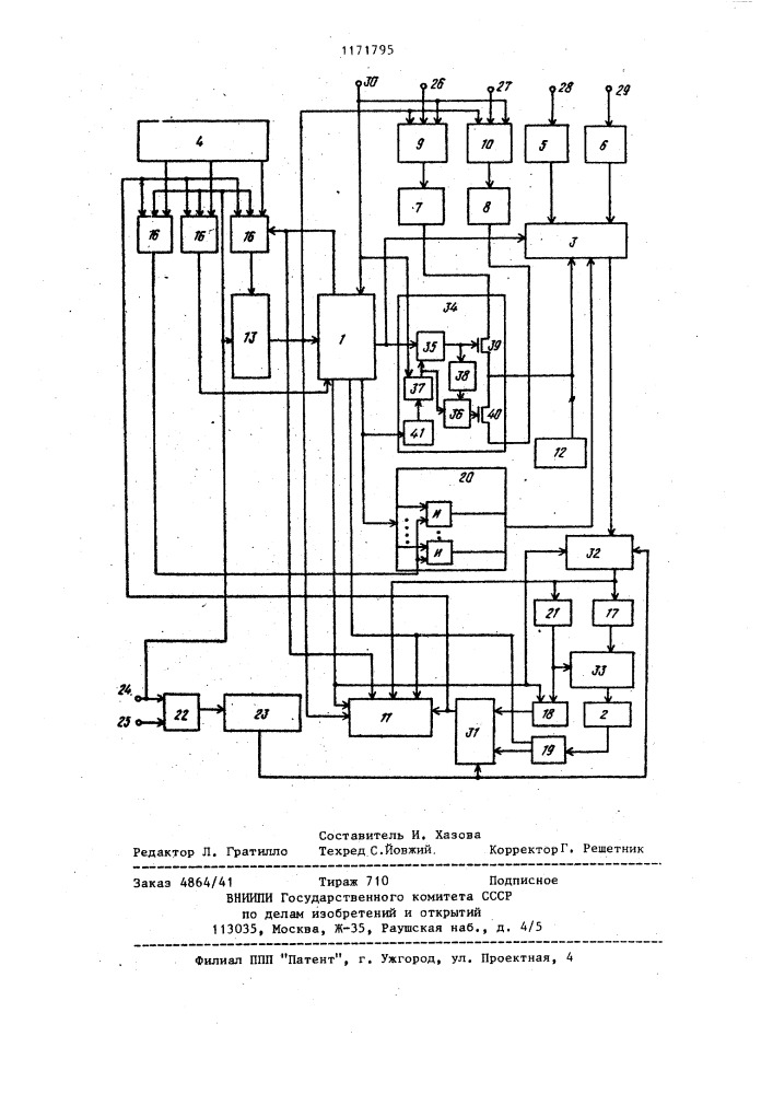 Устройство для контроля интегральных схем (патент 1171795)
