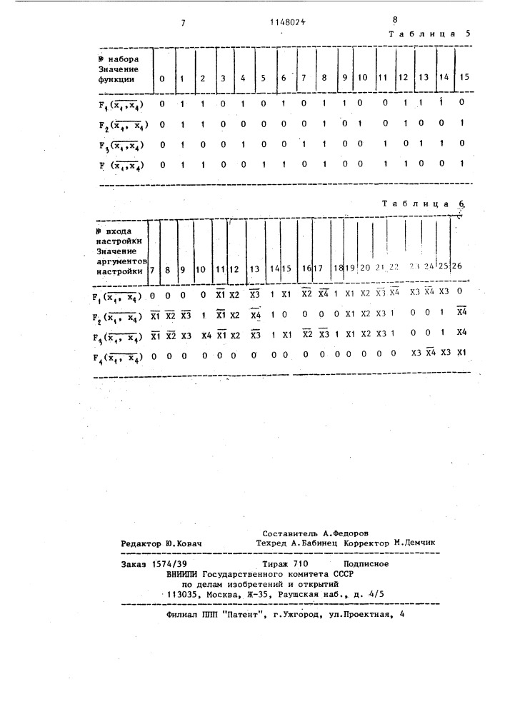 Универсальный логический модуль (патент 1148024)