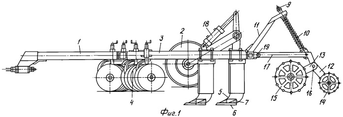 Прицепное комбинированное почвообрабатывающее орудие (патент 2310304)