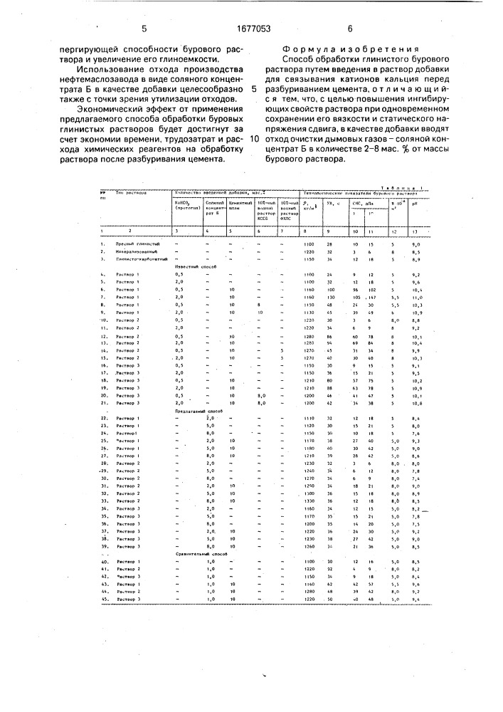 Способ обработки глинистого бурового раствора (патент 1677053)