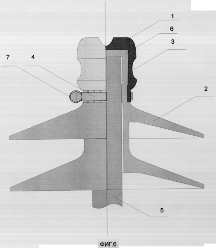 Штыревой кремнийорганический изолятор и способ его крепления на траверсу (патент 2323495)