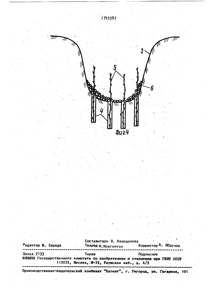 Способ закрепления оврага (патент 1743387)