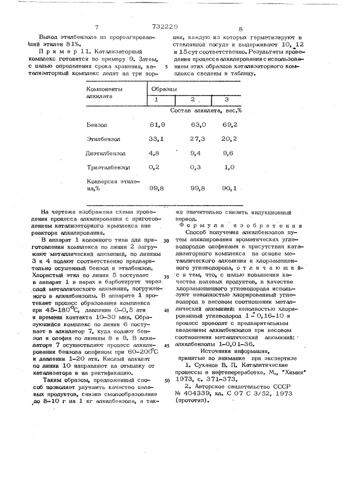 Способ получения алкилбензолов (патент 732229)