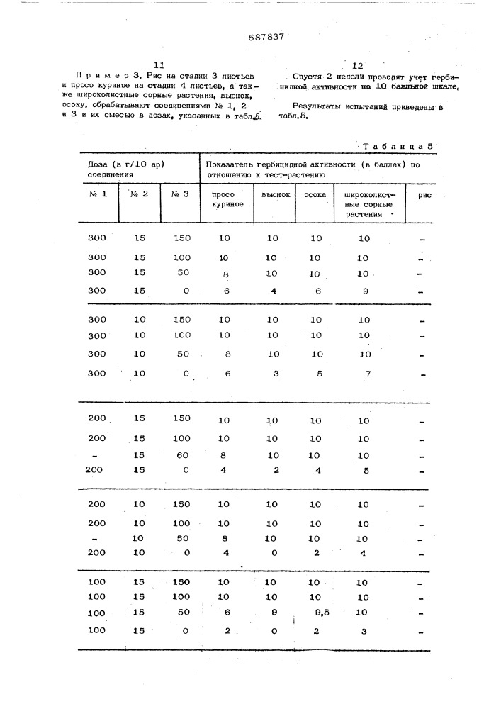 Гербицидная композиция (патент 587837)