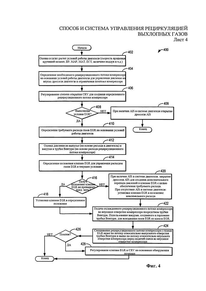 Способ и система управления рециркуляцией выхлопных газов (патент 2647262)