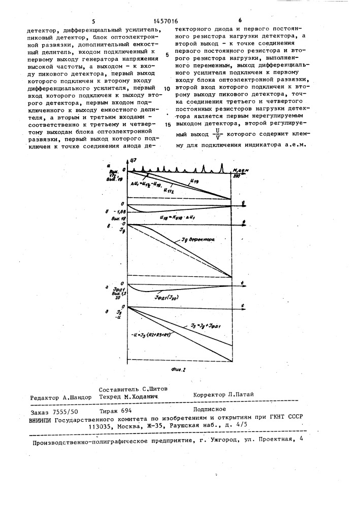 Устройство питания квадрупольного масс-анализатора (патент 1457016)