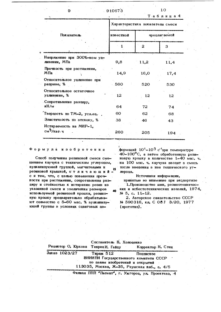 Способ получения резиновой смеси (патент 910673)