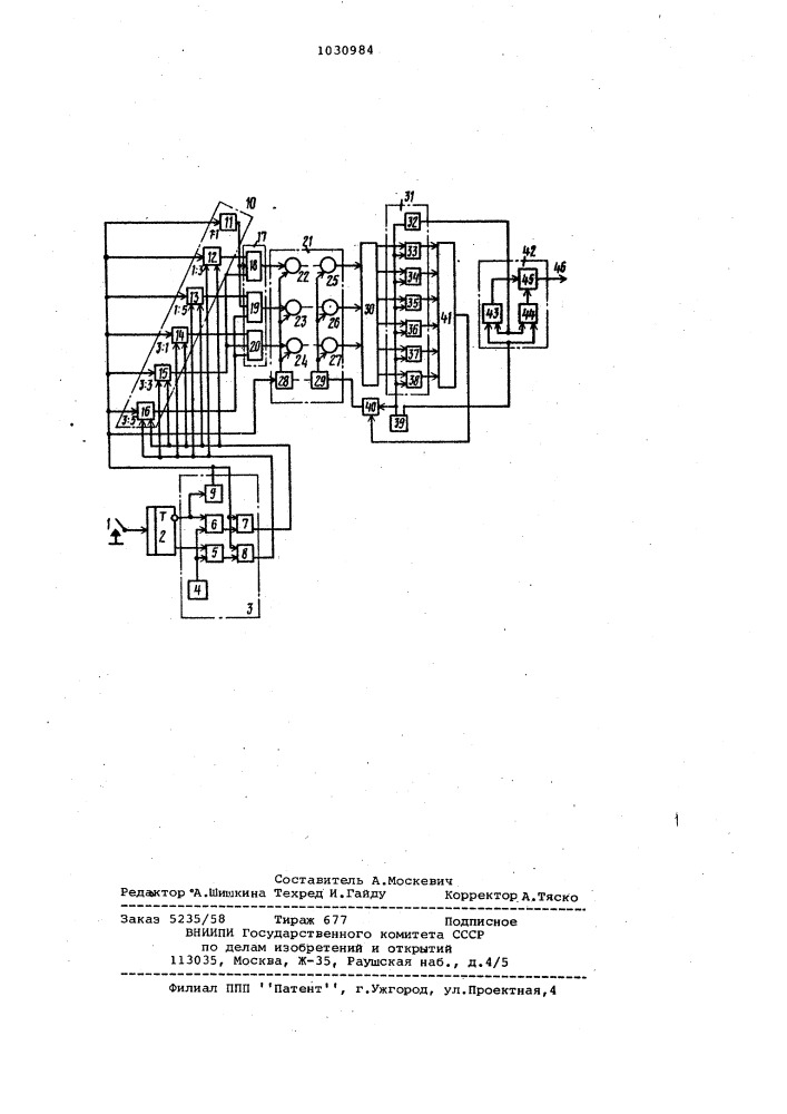 Устройство для преобразования асинхронного потока сигналов кода морзе в синхронный (патент 1030984)