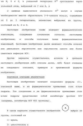 Ингибиторы hcv ns3 протеазы (патент 2468029)