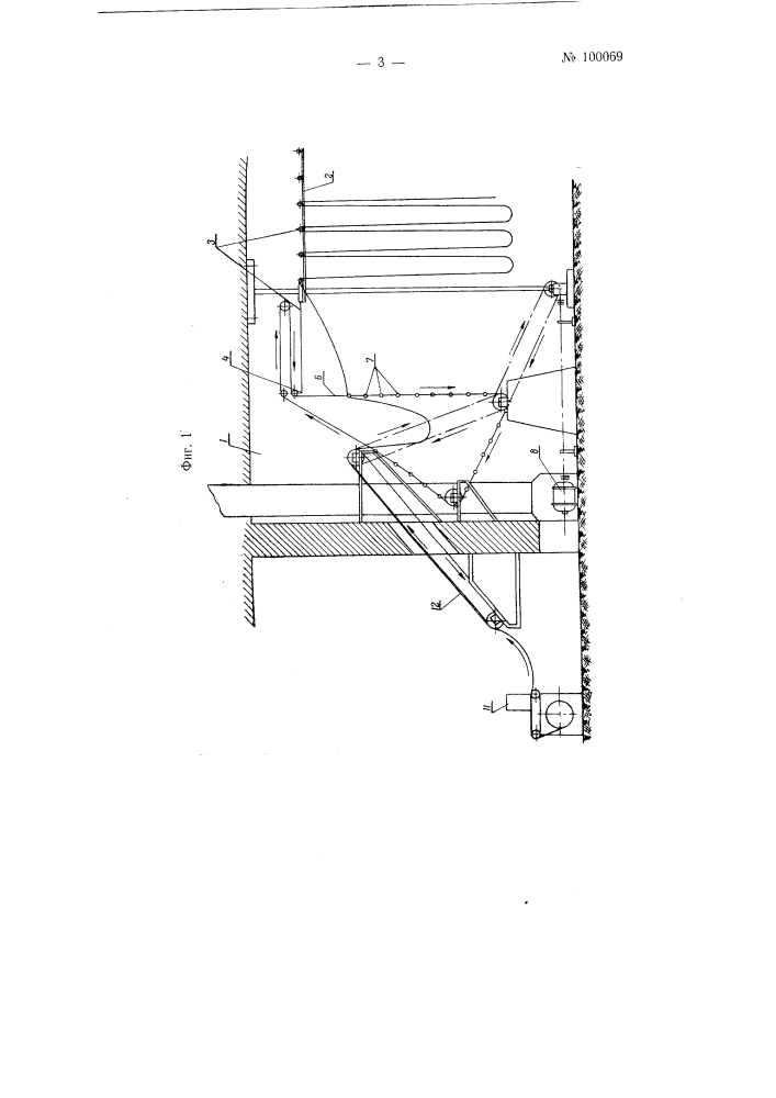 Устройство для сушки клеенки и других технических тканей (патент 100069)