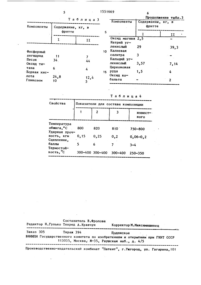 Композиция для эмалевого покрытия на стали (патент 1551669)