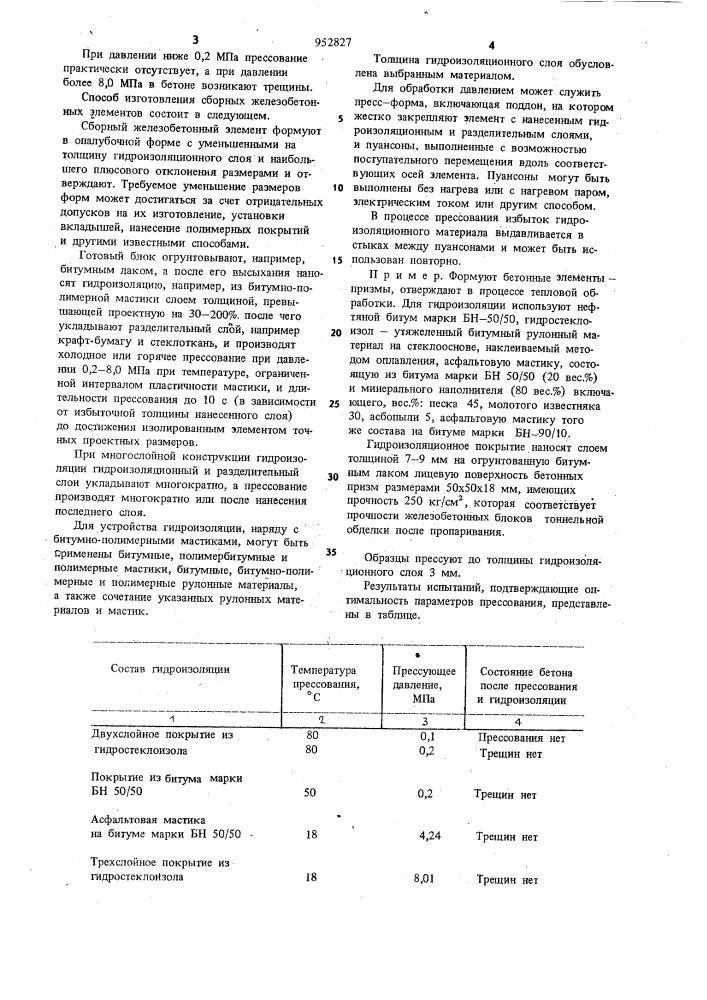 Способ изготовления сборных железобетонных элементов (патент 952827)