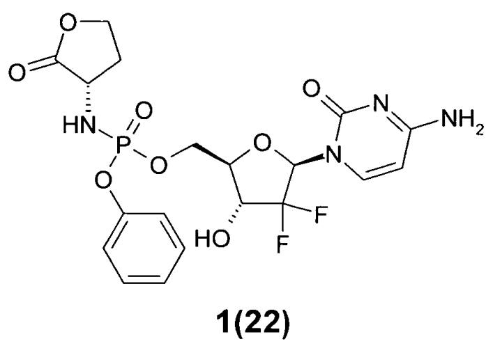Замещенные (2r,3r,5r)-3-гидрокси-(5-пиримидин-1-ил)тетрагидрофуран-2-илметил арил фосфорамидаты (патент 2553996)