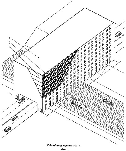 Здание-мост (патент 2513231)
