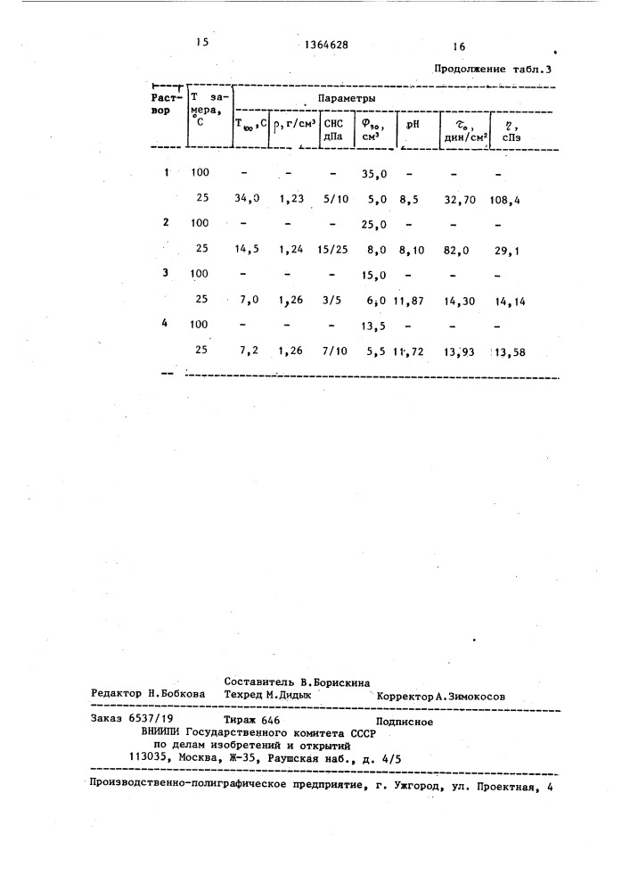 Способ обработки бурового раствора (патент 1364628)