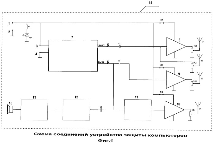 Устройство защиты компьютеров и их компонентов от несанкционированной деятельности (патент 2541931)