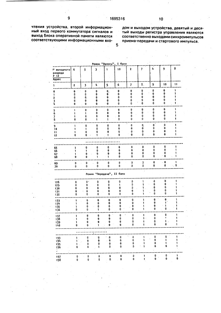 Устройство для обмена информацией (патент 1695316)