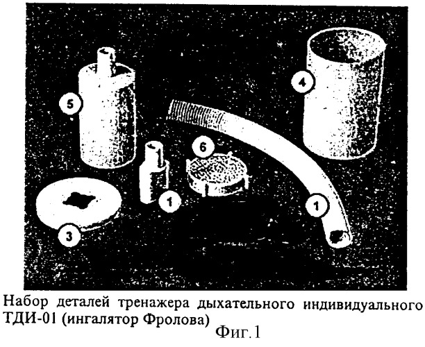 Конструкция индивидуального дыхательного универсального тренажера (патент 2381819)