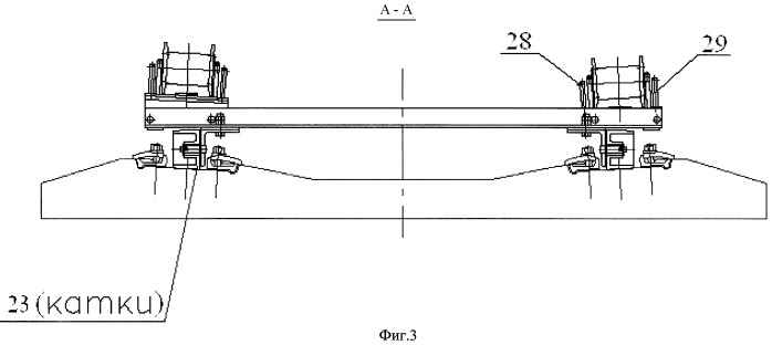 Устройство для перекладки рельсовых плетей с заменой рабочего канта в кривых участках железнодорожного пути с различными типами рельсовых скреплений (патент 2431712)