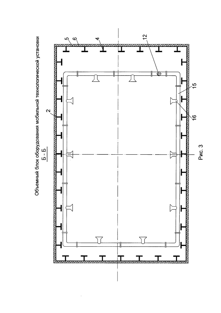 Объемный блок оборудования мобильной технологической установки (патент 2639231)