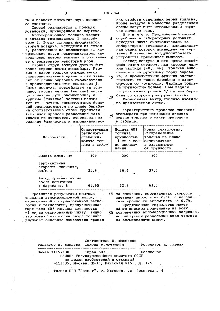 Способ подготовки агломерационной шихты (патент 1067064)