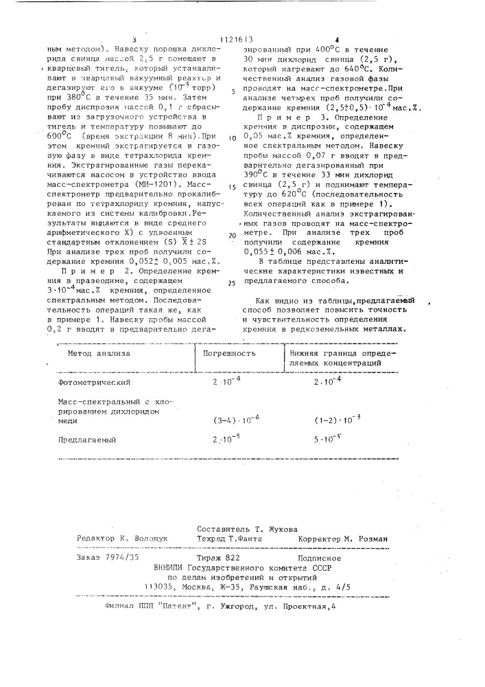 Способ определения кремния в металлах (патент 1121613)