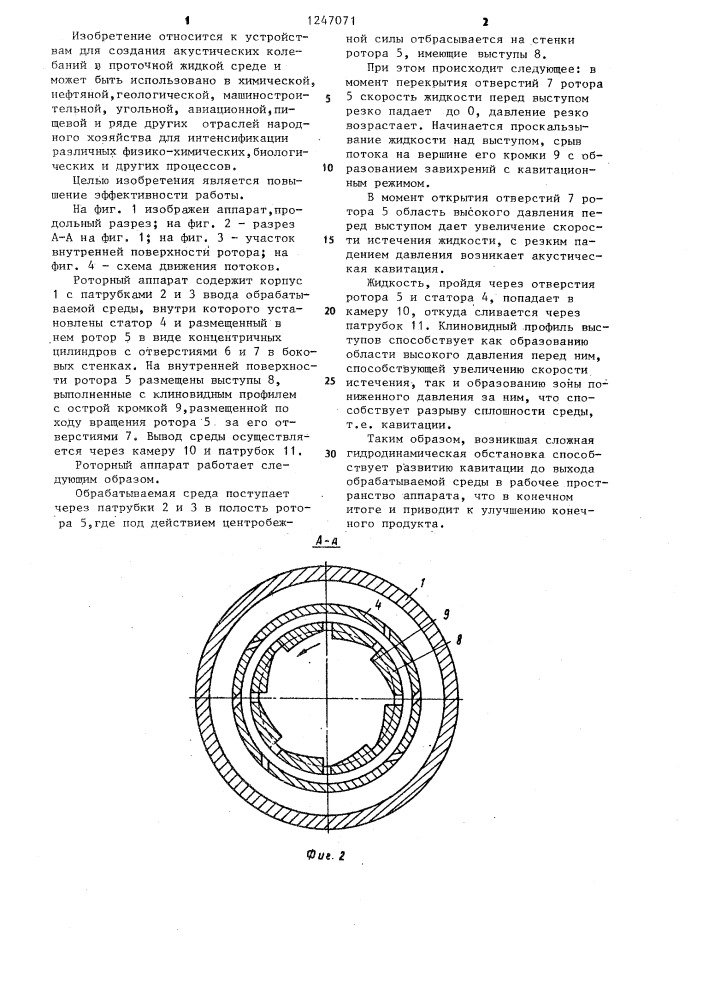 Роторный аппарат (патент 1247071)