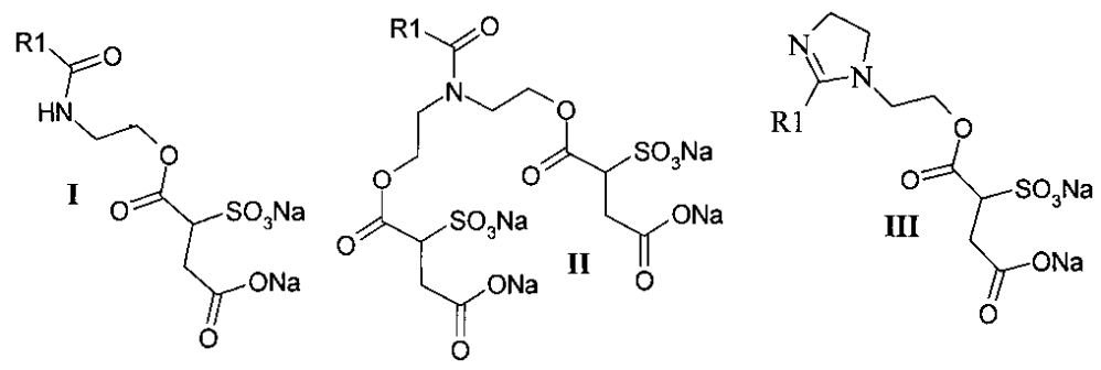 Способ получения сульфосукцинатов алканоламидов жирных кислот растительных масел (патент 2605932)