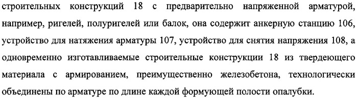 Технологический комплекс по производству строительных конструкций, протяженная строительная конструкция и колонна, изготовленные в этом технологическом комплексе (патент 2315690)