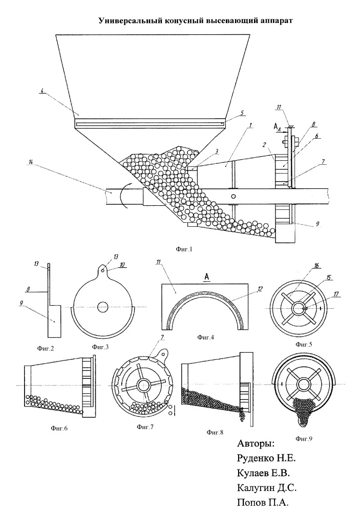 Универсальный конусный высевающий аппарат (патент 2661394)