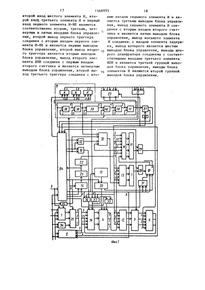 Устройство для обнаружения и исправления ошибок (патент 1368995)