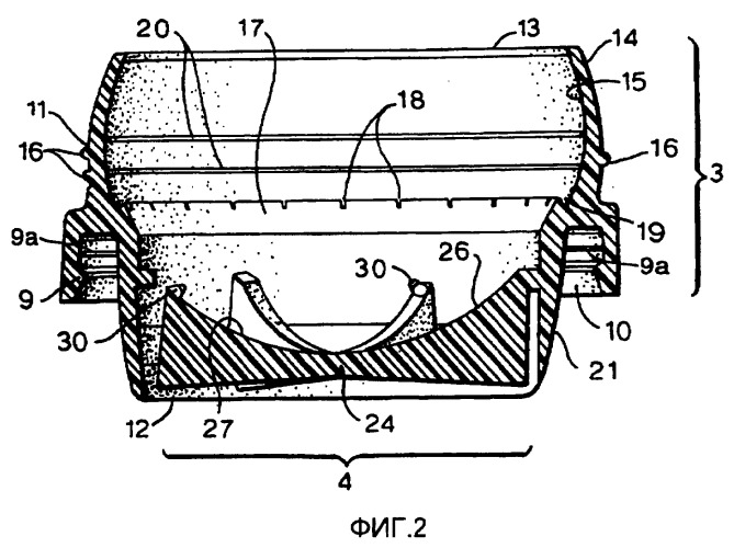 Корпус и способ действия распределительного устройства для косметического средства (патент 2363364)