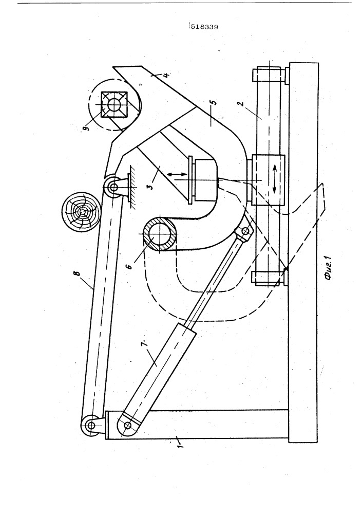 Механизм подачи ленточнопильного станка (патент 518339)
