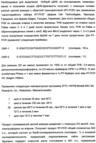 Новые последовательности нуклеиновых кислот и их применение в способах достижения устойчивости к патогенам в растениях (патент 2346985)