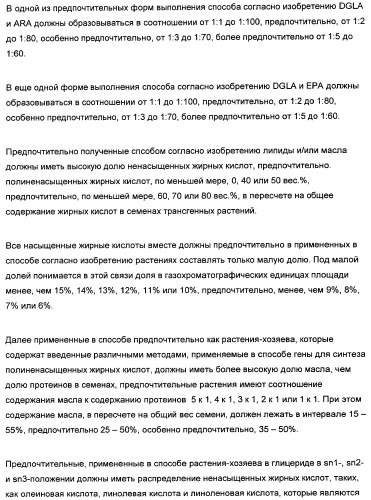 Способ получения полиненасыщенных жирных кислот в трансгенных растениях (патент 2449007)