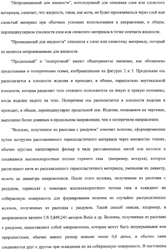 Тонкое, гибкое впитывающее изделие с небольшой впитывающей способностью и защитой от протечек (патент 2311160)